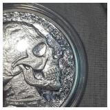1oz "Hobo" Silver Skull Round