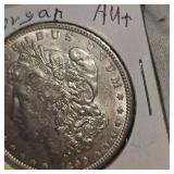 1890 Morgan Dollar $1 AU Condition