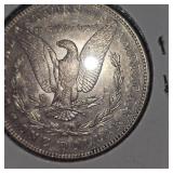 1890 Morgan Dollar $1 AU Condition