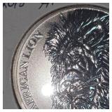 2018 African Lion 1oz, .999 Silver Reverse Proof