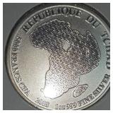 2018 African Lion 1oz, .999 Silver Reverse Proof