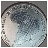 2018 African Lion 1oz, .999 Silver Reverse Proof