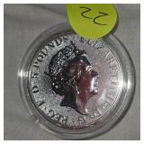 2021 Queens Beast 2oz t, .999 5lbs Silver Coin