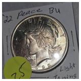 2022 Peace Dollar $1 BU w/Light Toning