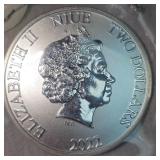 2022 $2 Niue, .999 Silver Justice League Green Lantern, 1oz