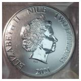 2021 $2  1oz Niue Justice League Wonder Woman Silver Round