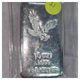 10 oz t, .999 Eagle Bullion Fine Silver Bar