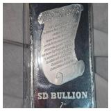 "SD Boullion" "We the People" 10oz, t, .999 Fine Silver Bar