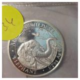 2018 Elephant 1/2 oz Silver, .9999 African Wildlife