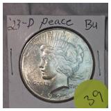 1923 D Peace Dollar $1 BU Condition