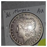 1886 Morgan Dollar $1 AU Condition