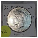 1922 Peace Dollar $1 BU Condition