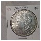 1897 Morgan Dollar $1, AU Condition