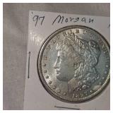 1897 Morgan Dollar $1, AU Condition