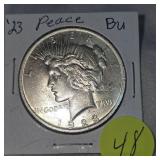 1923 Peace Dollar $1 BU Condition