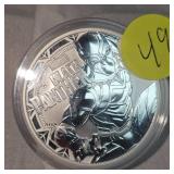 2018 1 oz .9999 Reverse Proof Justice League Black Panther Silver Round