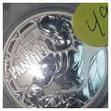 2018 1 oz .9999 Reverse Proof Justice League Black Panther Silver Round