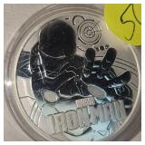 2019 1 oz .9999 Reverse Proof Justice League Iron Man Silver Round