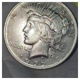 1922 Peace Dollar, $1 AU
