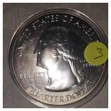 2019 UAGI 5oz t, .999 Silver Wilderness Round