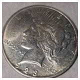1923 Peace Dollar $1 AU