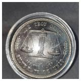 1 oz t, .999 Silver Eagle/Flag Round