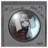 2005 Canada Flag Silver $1 Unc