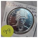 2007 Canada Indian Silver $1 Unc