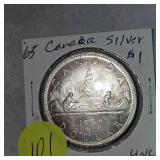 1965 Canada Silver $1 UNC