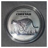 1 oz Silver Australia 200 Cheetah .999