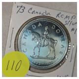 1973 Canada RCMP Silver $1 UNC