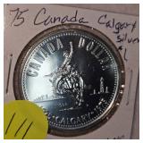 1975 Canada Calgary Silver $1 UNC