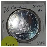 1976 Canada Silver $1 UNC
