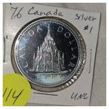 1976 Canada Silver $1 UNC