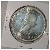 1964 Canada Charlotte Town Silver $1 UNC