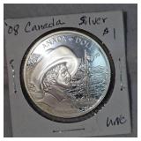 2008 Canada Silver $1, UNC