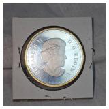 2011 Canada Gold Guilded Silver $1 UNC