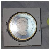 2011 Canada Gold Guilded Silver $1 UNC