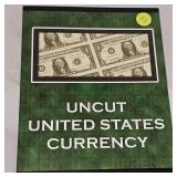 2003 A Washington 3uncut bills, w/COA