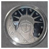 Liberty 1 oz t, .999 Silver Round