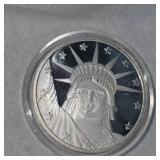 Liberty 1 oz t, .999 Silver Round