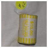 Unsearched Treasury Roll of Half Dollars 50c