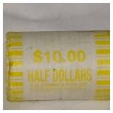 Unsearched Treasury Roll of Half Dollars 50c