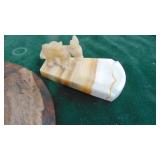 Vintage Acrylic Owl Ashtray and Stone Ashtray