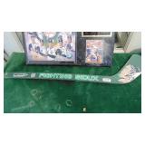 New York Yankees Plaque and Small Sioux Hockey Stick