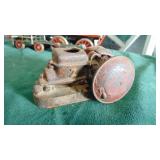 Vintage Tin Train and Cast Iron Fair Banks Morris Z Engine Toy