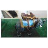 Cast Iron Fisherman and Cast Iron Elephant Bank