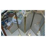 Brass Fireplace Screen and Brass End Iron for Fireplace