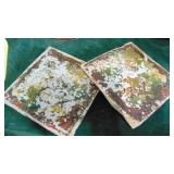 Pair of Brass Spanish Conquistador Stirrups and Vintage Tiles