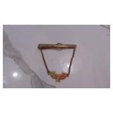 12Kt- 2 Leaf Tie Clip